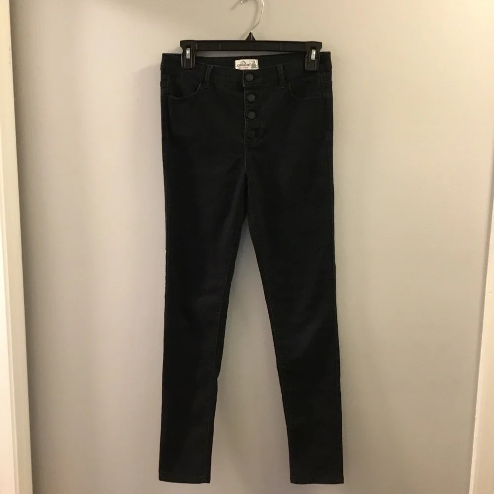 JORDACHE Girls size 18 slim black high rise super skinny stretch denim j…